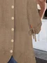 Cotton Plain Street Balloon Sleeve Blouse