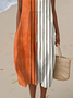 Crew Neck Geometric Casual Regular Fit Dress With No