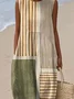 Striped Casual Dress With No