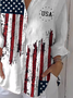 Women's Independence Day Printed Casual Shirt