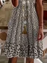 Women's Floral Print Casual V-Neck Short Sleeve Dress