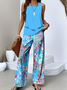 Floral Casual Two-Piece Set With No