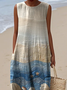 Crew Neck Casual Dress With No