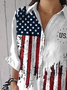 Women's Independence Day Printed Casual Shirt