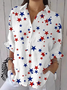 Women's Independence Day Star Print Shirt