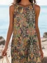 Simple Regular Fit Crew Neck Dress With No