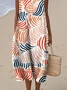 Regular Fit Crew Neck Casual Dress With No