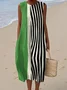 Crew Neck Casual Dress With No