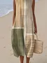 Striped Casual Dress With No