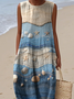 Cotton Crew Neck Casual Regular Fit Dress With No