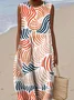 Regular Fit Crew Neck Casual Dress With No