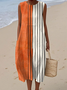 Crew Neck Geometric Casual Regular Fit Dress With No