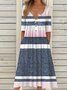 Holiday Half Button Pocket Hem Long Dress