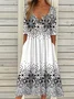 Holiday Half Button Pocket Hem Long Dress