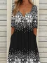 Holiday Half Button Pocket Hem Long Dress