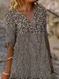 Women's Floral Print V-Neck Dress