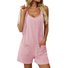 Women's H-Line Overall Crew Neck Daily Going Out Casual Pocket Stitching Geometric Summer Fifth Pants Jumpsuit Romper