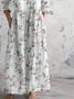 V Neck Jersey Regular Fit Casual Dress