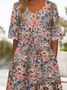 Women's H-Line V Neck Daily Going Out Casual Printing Floral Summer Ankle Pants Jumpsuit Romper