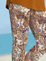 Women's Paisley Floral Print Casual Leggings