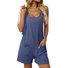 Women's H-Line Overall Crew Neck Daily Going Out Casual Pocket Stitching Geometric Summer Fifth Pants Jumpsuit Romper