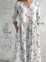 V Neck Jersey Regular Fit Casual Dress