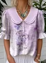 Loose Casual Shawl Collar Shirt