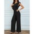 Women's H-Line Tank Crew Neck Daily Going Out Casual Peplum Plain Summer Long Jumpsuit Romper