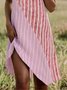 Crew Neck Vacation Dress With No