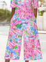 Women's H-Line V Neck Daily Going Out Casual Printing Floral Summer Ankle Pants Jumpsuit Romper