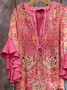 Women's Floral Ruffle Sleeve Top