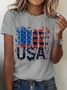 American Flag USA Cotton T-Shirt