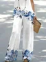 Women's Floral Print Casual Vest and Pants Two-Piece Set