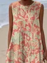 Regular Fit Floral Simple Dress With No
