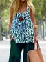 Vintage U-Neck Geometric Two-Piece Set