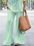 Ombre Loose U-Neck Vintage Two-Piece Set
