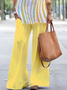 Casual Loose U-Neck Geometric Two-Piece Set