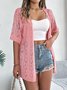 Lace Hollow Out Street Kimono