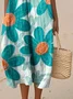 Plants Regular Fit Simple Cotton Dress With No
