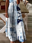 Women's Abstract Print Casual V-Neck Short Sleeve Dress