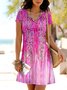Cotton Casual Dress With No