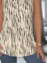 Loose V Neck Casual Striped Tank Top