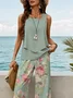 Women's Floral Print Casual Vest and Pants Two-Piece Set