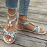 Weaving Material Casual Floral Summer Espadrille Sandals