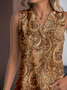 Casual Cotton-Blend Floral Tank Top