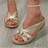 Leather Summer Slide Sandals