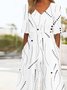 Casual V Neck Abstract Polka Dots Jumpsuit