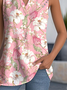 Casual Cotton-Blend Loose V Neck Tank Top