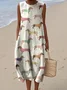 Vacation Cotton Dog Dress With No