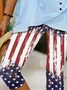 Independence Day Patriotic Leggings Capri Pants